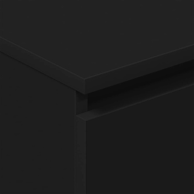 Komoda, czarna, 60x35x98,5 cm, materiał drewnopochodny