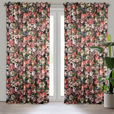 Zasłona Peonia bordowa 140x270