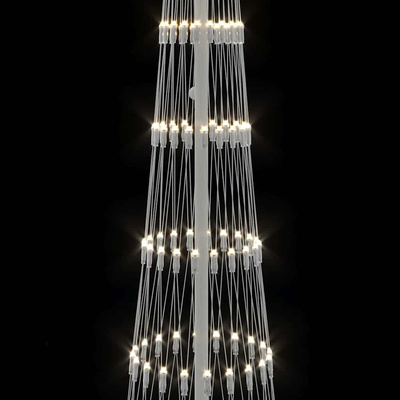 Choinka świąteczna LED z podstawą Ciepła biel 250 cm Metal
