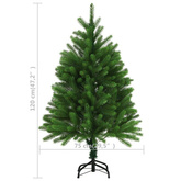 Sztuczna choinka z lampkami i bombkami, 120 cm, zielona vidaXL