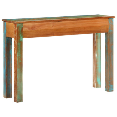 Stolik konsolowy, 110x30x75 cm, lite drewno z odzysku