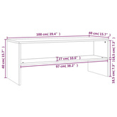 vidaXL Szafka pod TV, biała, 100x40x40 cm, materiał drewnopochodny