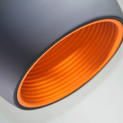Lampa Wisząca Czarno Złota Kopuła E27 25cm Abruzzo Geo