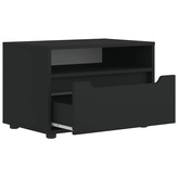 Szafka pod TV "VISNES" Czarna 60x40x38 cm Drewno klejone