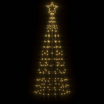 vidaXL Choinka z lampek, z kołkami, 220 ciepłych białych LED, 180 cm