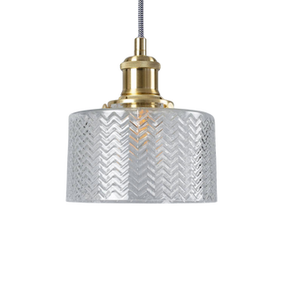 Lampa Wisząca Szklana Złota 35cm Abruzzo Wanda