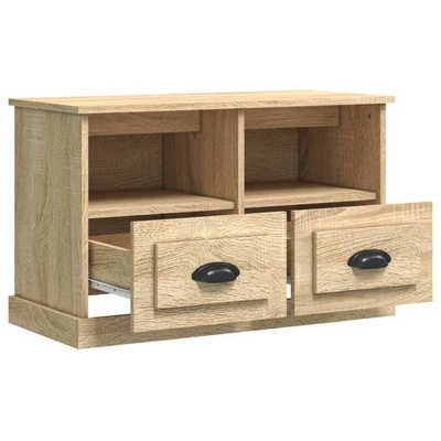 vidaXL Szafka pod TV, dąb sonoma, 80x35x50 cm, materiał drewnopochodny