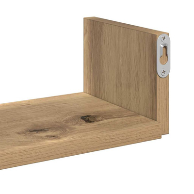 Półki ścienne, 3 szt., dąb artisan, materiał drewnopochodny