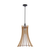 ECO 7 LAMPA WISZĄCA 1X40 E27 ABAŻUR DREWNIANY