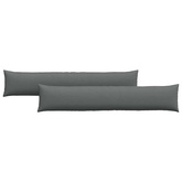 Poduszki na sofę 2 pcs Ciemnoszary 200 x 40 cm tkanina