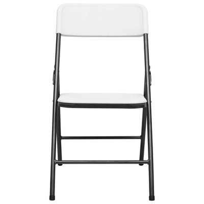 vidaXL Składane krzesła ogrodowe, 4 szt., HDPE, białe