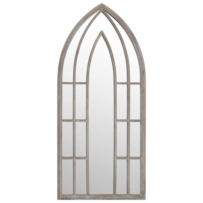 vidaXL Lustro ogrodowe, piaskowe, 100x45 cm, żelazne