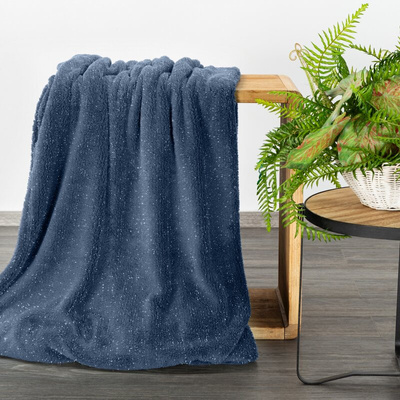 Koc Blink granatowy 150x200