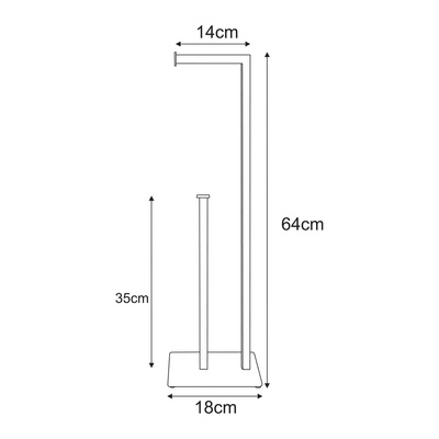 Biały stojak na papier toaletowy KS-57 PAPER STAND z serii KAJA HOME