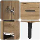 Highboard 2 szt. Dąb rzemieślniczy 69,5 x 32,5 x 180 cm