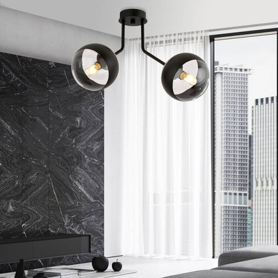 Lampa sufitowa  NOVA 2 BLACK/STRIPE