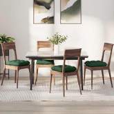 Poduszki na siedziska 4 pcs Ciemna zieleń 45 x 45 cm