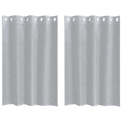 Firany Voile 2 pcs Ciemnoszary 140 x 140 cm Poliester