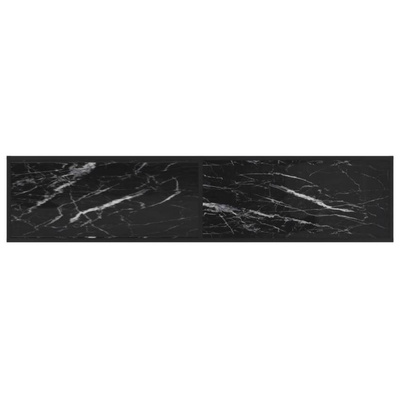 vidaXL Szafka pod TV, czarny marmur, 180x40x40,5 cm, szkło hartowane