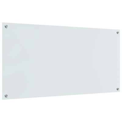 Panel kuchenny Biały 120 x 60 cm szkło hartowane