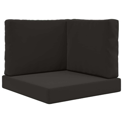Poduszka do sofy na zewnątrz 3 pcs Czarny Poliester