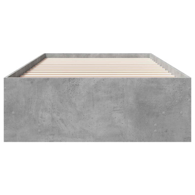 Ramka łóżka Betonowy szary 80 x 200 cm Drewno inżynieryjne