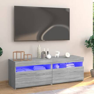 Szafka pod TV z LED, szary dąb sonoma, 120x35x40 cm vidaXL