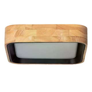 Plafon LED Abruzzo Mazza 16W Kwadratowy Naturalne Drewno 3 Barwy Świecenia CCT