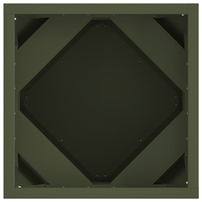 Donica 2 pcs Zielony oliwkowy 30 x 30 x 30 cm Stal