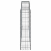Kosze gabionowe, 10 szt, 400x50x180/200cm, galwanizowane żelazo