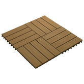 Płytka Tarasowa Projekt 3D 11 pcs Drewno tekowe 30 x 30 cm
