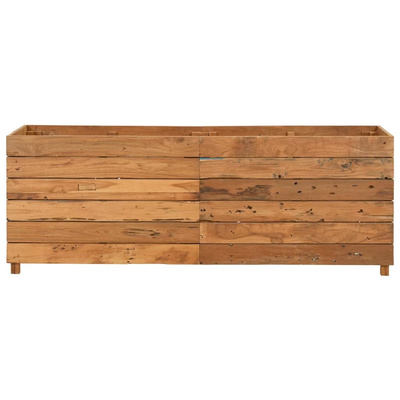 vidaXL Podwyższona donica 150x40x55 cm drewno tekowe z recyklingu/stal