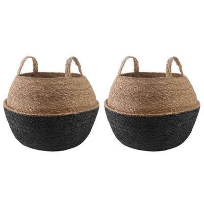 Doniczka z uchwytami 2 pcs Czarny ? 45 x 36 cm