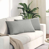 Poduszki na sofę 2 pcs Jasnoszary 80 x 40 cm tkanina