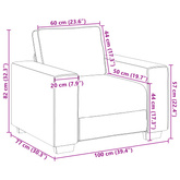 Fotel Czerwone wino 100 cm tkanina