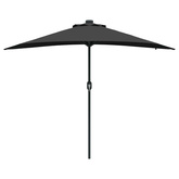 Parasolka ogrodowa Czarny 294 x 150 x 223 cm Poliester i Stal