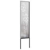 Ekran zapewniający prywatność w ogrodzie Srebrny 32 x 140 cm