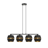 Lampa wisząca  PIANO 4 BLACK/GOLD