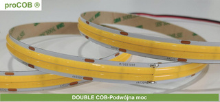 Taśma LED proCOB® 24V DOUBLE  DUAL Dwurzędowe COB 4000K Neutralna Barwa