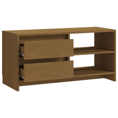 vidaXL Szafka pod TV, miodowy brąz, 80x31x39 cm, drewno sosnowe