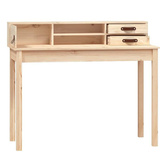 vidaXL Biurko, 110x50x93 cm, lite drewno sosnowe