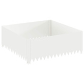 Krawężnik do trawnika 100 x 100 x 35 cm Stal Biały