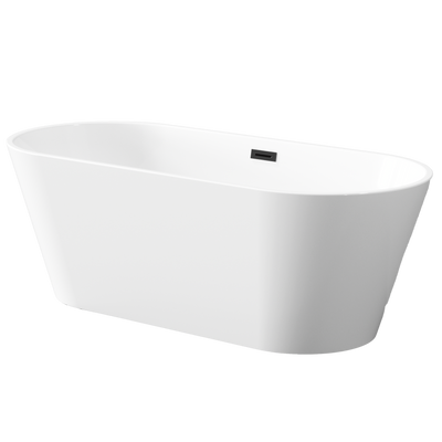 Wanna wolnostojąca 170 cm limnos z syfonem czarny AN-00-140-KPL Invena