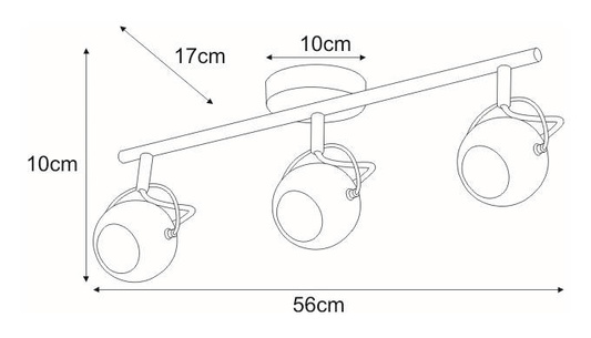 Lampa sufitowa K-8002/3 CHR z serii SALVA CHROM KAJA