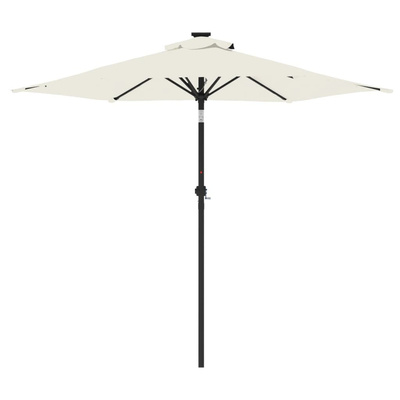 Parasol ogrodowy na stalowym słupku, biały, 225x225x212 cm