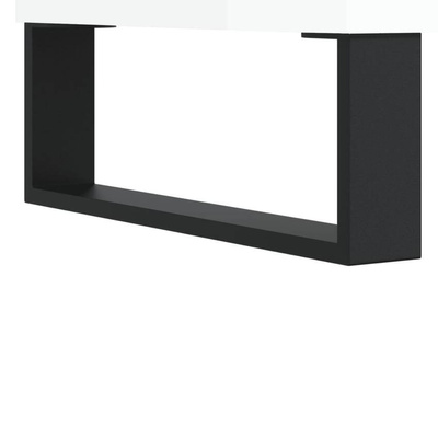 vidaXL Szafka pod TV, wysoki połysk, biała, 100x35x55 cm