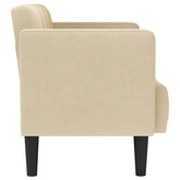 Sofa dwuosobowa kremowa 111 cm Tkanina