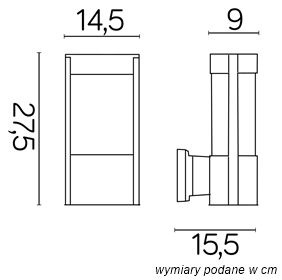Kinkiet zewnętrzny TY 0651 BL