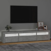 vidaXL Szafka pod TV z oświetleniem LED, szarość betonu, 195x35x40 cm