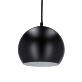 Lampa wisząca czarna E27 metal / drewno Flen Ledea 50101263